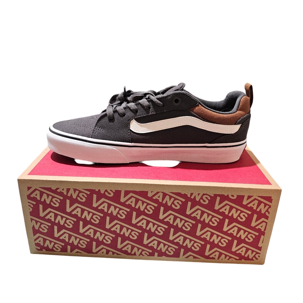 Vans Filmore Suede Canvas Dark Grey White Mes Size 8 unisex - Picture 3 of 4